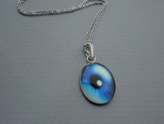 Rudý oválný přívěsek nerez řetízek