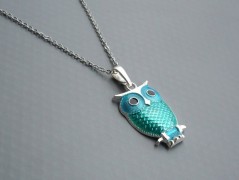 Rudý oválný přívěsek nerez řetízek