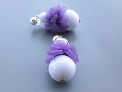 Rudý oválný přívěsek nerez řetízek