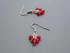 Rudý oválný přívěsek nerez řetízek