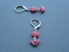 Rudý oválný přívěsek nerez řetízek