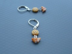 Rudý oválný přívěsek nerez řetízek