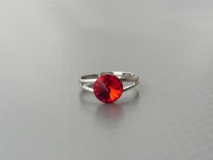 Rudý oválný přívěsek nerez řetízek