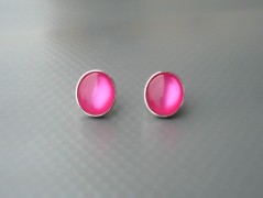 Rudý oválný přívěsek nerez řetízek