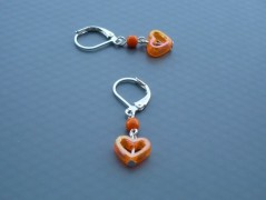 Rudý oválný přívěsek nerez řetízek