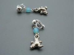 Rudý oválný přívěsek nerez řetízek