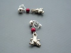 Rudý oválný přívěsek nerez řetízek