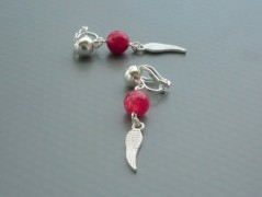 Rudý oválný přívěsek nerez řetízek