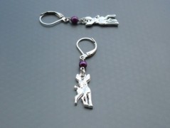 Rudý oválný přívěsek nerez řetízek