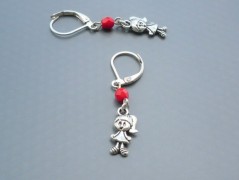 Rudý oválný přívěsek nerez řetízek