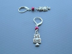 Rudý oválný přívěsek nerez řetízek