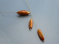 Rudý oválný přívěsek nerez řetízek