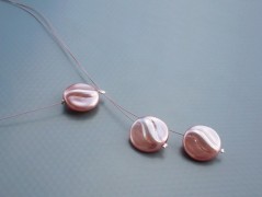 Rudý oválný přívěsek nerez řetízek