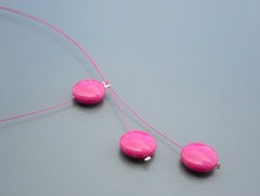 Rudý oválný přívěsek nerez řetízek