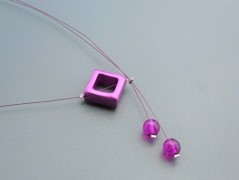 Rudý oválný přívěsek nerez řetízek