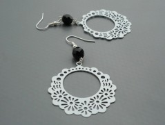 Rudý oválný přívěsek nerez řetízek