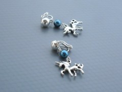 Rudý oválný přívěsek nerez řetízek