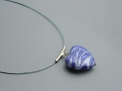 Rudý oválný přívěsek nerez řetízek