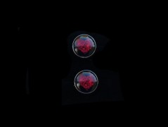 Rudý oválný přívěsek nerez řetízek