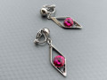 Antial klipsy Fuchsia Swarovski kos
