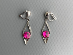 Rudý oválný přívěsek nerez řetízek