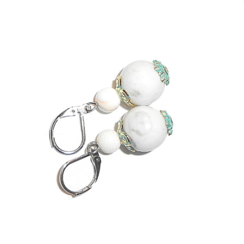 Nerez, Náušnice, White Antik 