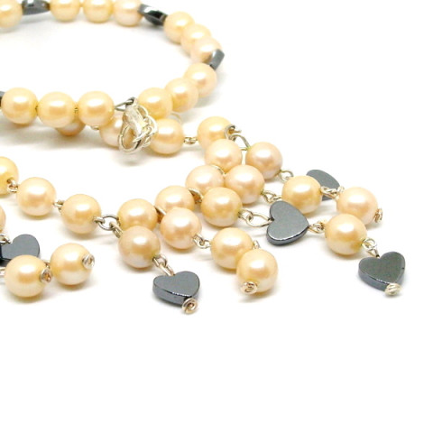 Perličková souprava se srdcem 