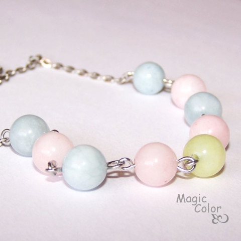 Náhrdelník, nerez, Baby - Morganit 