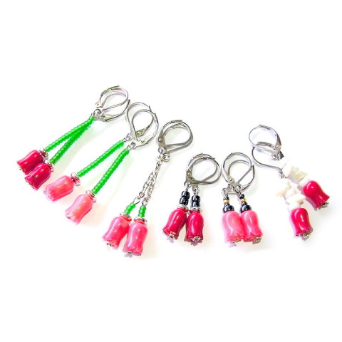 Nerez, Náušnice, Tulipánkové - mini 