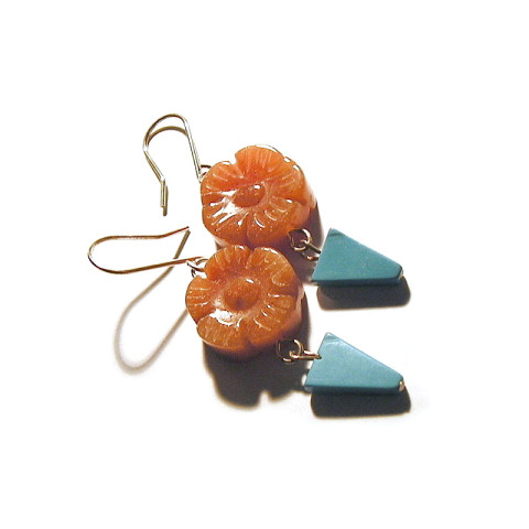 Hravé náušnice Léto z kamenů 