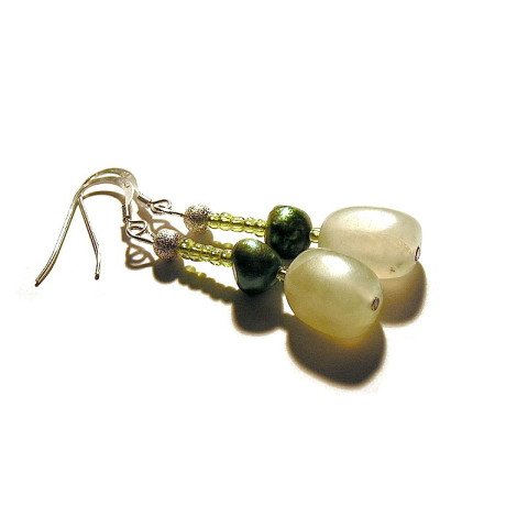 Stříbrné náušnice Vodnické 