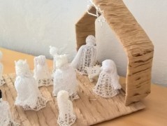 háčkovaná špička na vánoční stromek