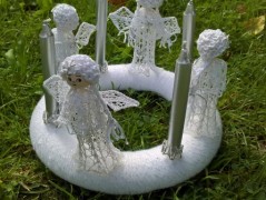 háčkovaná špička na vánoční stromek