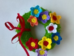 háčkovaná špička na vánoční stromek