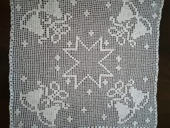 háčkovaná špička na vánoční stromek