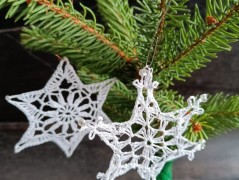 háčkovaná špička na vánoční stromek