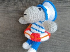 háčkovaná špička na vánoční stromek