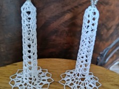 háčkovaná špička na vánoční stromek