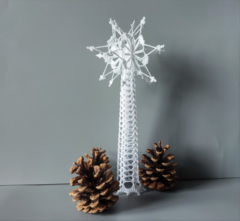 Háčkované ozdoby, špice č.48 ozdoby vánoce háčkovaná vánoční ozdoba háčkované anděl andílek andělé andílci na stromeček špice na stromek 