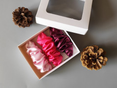 Dárková sada šedá - 6 scrunchies