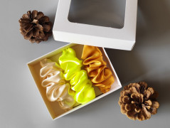 Dárková sada šedá - 6 scrunchies