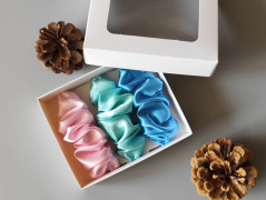 Dárková sada šedá - 6 scrunchies