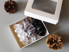 Dárková sada šedá - 6 scrunchies