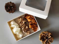 Dárková sada šedá - 6 scrunchies