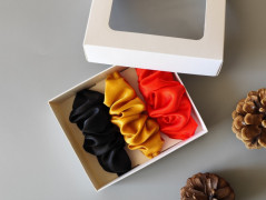 Dárková sada šedá - 6 scrunchies