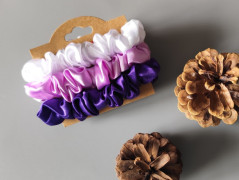 Dárková sada šedá - 6 scrunchies