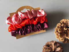 Dárková sada šedá - 6 scrunchies