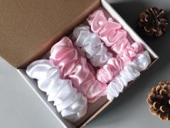 Dárková sada šedá - 6 scrunchies