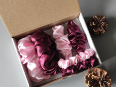 Dárková sada šedá - 6 scrunchies