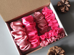 Dárková sada šedá - 6 scrunchies